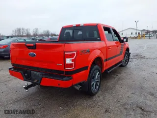 2018 Ford F-150 XL with VIN 1FTEW1EGXJFE00727, listed as a IAAI auction lot 41204222 with 94,951 mi miles. Bid and sale history available at carsss.com. Image 4.