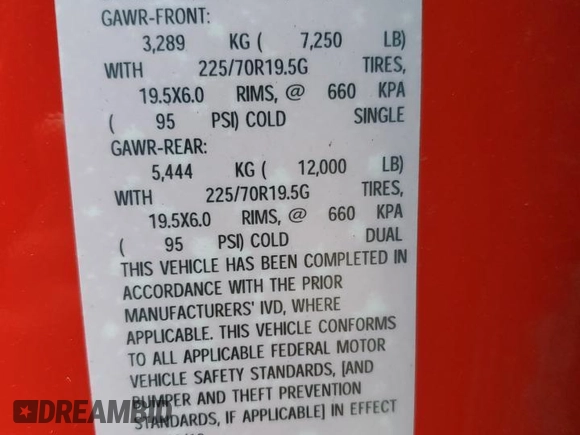 2020 Ram 4500 SLT с VIN 3C7WRLFL0LG110083, выставлен на аукционе Copart как лот 81088724 с пробегом 48 701 миль миль и Списание • Salvage title. История ставок и продаж доступна на DreamBid. Изображение 10.