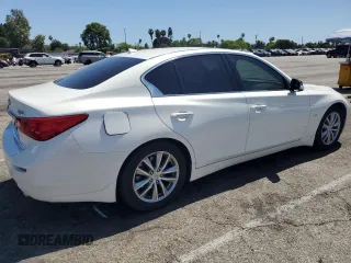 2014 Infiniti Q50 with VIN JN1BV7AP4EM676534, listed as a Copart auction lot 60830545 with 94,948 mi miles and Salvage title. Bid and sale history available at DreamBid. Image 3.