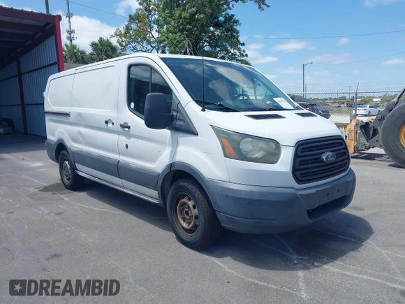 2015 Ford Transit Cargo with VIN 1FTNE1YM7FKA95206, listed as a IAAI auction lot 42083733 with 195,306 mi miles. Bid and sale history available at carsss.com. Image 1.