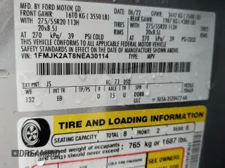 2022 Ford Expedition Max Limited z VIN 1FMJK2AT8NEA30114, wystawiony jako Copart lot #80862594 z przebiegiem 53 114 mil mil oraz Szkoda całkowita • Salvage title. Historia ofert i sprzedaży dostępna na DreamBid. Obrazek 13.