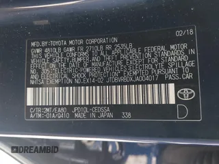 2018 Toyota Mirai с VIN JTDBVRBDXJA004017, выставлен на аукционе IAAI как лот 41838781 с пробегом 69 554 миль миль и . История ставок и продаж доступна на DreamBid. Изображение 9.