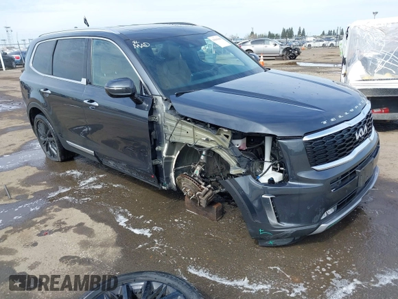 2022 Kia Telluride SX with VIN 5XYP54HC2NG253361, listed as a IAAI auction lot 41865666 with 26,473 mi miles and . Bid and sale history available at DreamBid. Image 1.