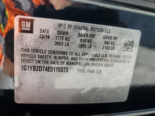 2014 Chevrolet Corvette 1LT with VIN 1G1YB2D74E5115073, listed as a Copart auction lot 58377745 with Not provided miles and Clean title. Bid and sale history available at DreamBid. Image 12.