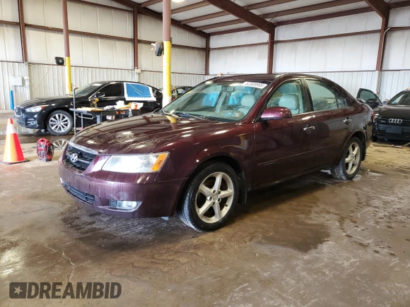 2006 Hyundai Sonata GLS with VIN 5NPEU46F36H026908, listed as a Copart auction lot 52309995 with 130,784 mi miles and Salvage Title. Bid and sale history available at DreamBid. Image 1.