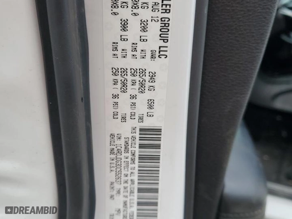 2013 Dodge Durango Crew with VIN 1C4RDJDG3DC552637, listed as a Copart auction lot 48310185 with 123,012 mi miles and Salvage Title. Bid and sale history available at carsss.com. Image 13.