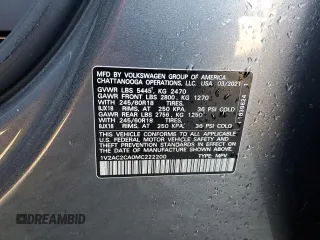 2021 Volkswagen Atlas S with VIN 1V2AC2CA0MC222200, listed as a Copart auction lot 76410174 with 50,054 mi miles and Salvage title. Bid and sale history available at DreamBid. Image 13.