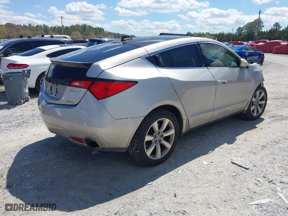 2010 Acura ZDX Tech Pkg with VIN 2HNYB1H48AH501364, listed as a IAAI auction lot 41881158 with 160,937 mi miles. Bid and sale history available at carsss.com. Image 4.