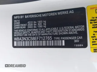 2014 BMW 4 Series 428i с VIN WBA3N3C58EF712765, выставлен на аукционе IAAI как лот 42470456 с пробегом 73 901 миль миль и . История ставок и продаж доступна на DreamBid. Изображение 9.