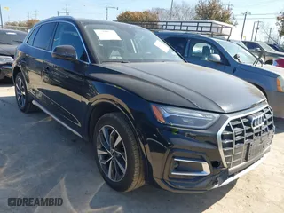 2021 Audi Q5 Premium with VIN WA1AAAFY8M2126213, listed as a IAAI auction lot 41454050 with 38,057 mi miles. Bid and sale history available at carsss.com. Image 1.