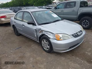 2001 Honda Civic LX with VIN 1HGES16541L049356, listed as a IAAI auction lot 42166564 with 207,913 mi miles. Bid and sale history available at carsss.com. Image 1.