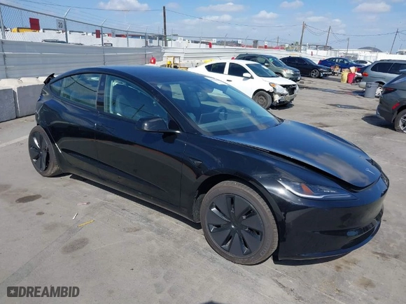 2024 Tesla Model 3 with VIN 5YJ3E1EA0RF873378, listed as a IAAI auction lot 41712908 with 4,653 mi miles. Bid and sale history available at carsss.com. Image 1.
