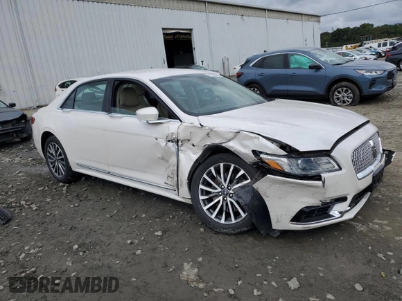 2019 Lincoln Continental Select with VIN 1LN6L9TK3K5611371, listed as a Copart auction lot 73999844 with 33,436 mi miles and Salvage Title. Bid and sale history available at carsss.com. Image 1.