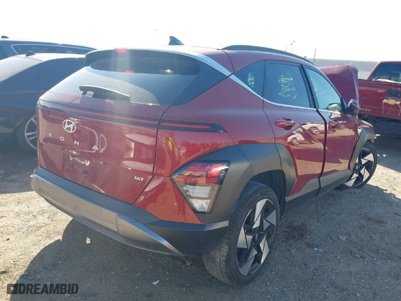 2024 Hyundai Kona Limited with VIN KM8HE3A30RU157446, listed as a IAAI auction lot 41765756 with 18,031 mi miles. Bid and sale history available at carsss.com. Image 4.