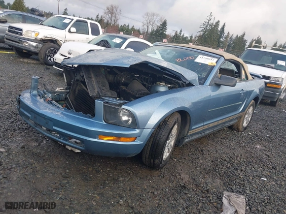 2005 Ford Mustang Deluxe with VIN 1ZVFT84N655219865, listed as a IAAI auction lot 41750211 with 1 mi miles. Bid and sale history available at carsss.com. Image 17.