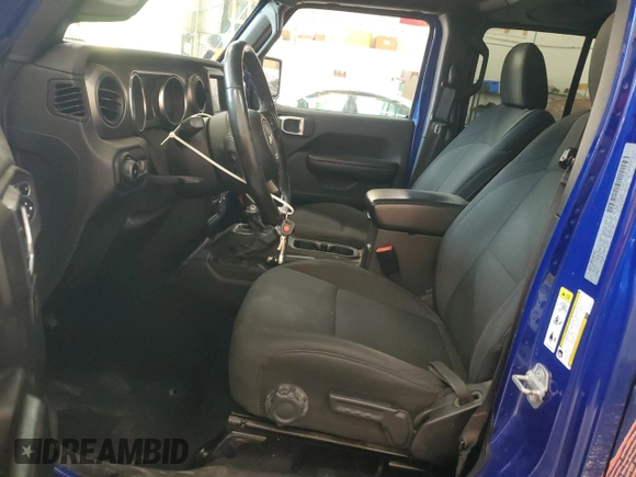2019 Jeep Wrangler Unlimited Sport S with VIN 1C4HJXDG3KW504073, listed as a Copart auction lot 59037655 with 80,523 mi miles and Salvage title. Bid and sale history available at DreamBid. Image 7.