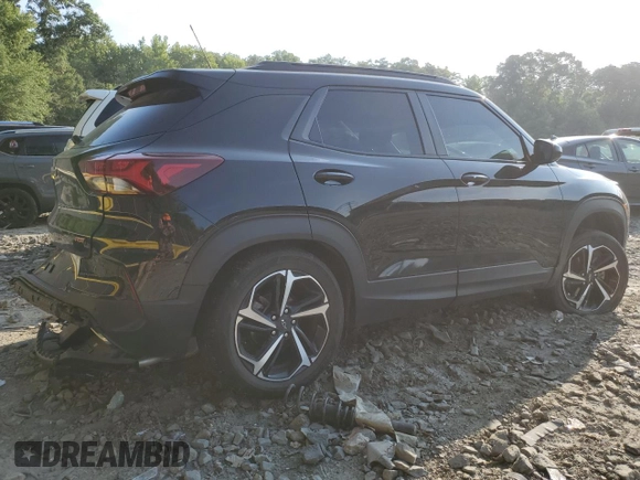 2022 Chevrolet TrailBlazer RS with VIN KL79MUSL5NB082536, listed as a Copart auction lot 64905334 with 35,872 mi miles and Salvage Title. Bid and sale history available at DreamBid. Image 3.