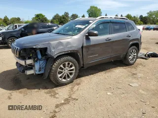 2019 Jeep Cherokee Latitude Plus with VIN 1C4PJMLX7KD271273, listed as a Copart auction lot 56177265 with 116,998 mi miles and Salvage title. Bid and sale history available at DreamBid. Image 1.