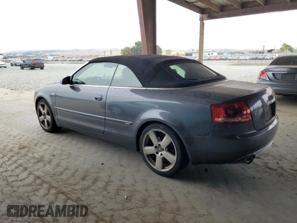 2007 Audi A4 with VIN WAUEF48HX7K031192, listed as a Copart auction lot 60358095 with 107,739 mi miles and Clean title. Bid and sale history available at DreamBid. Image 2.