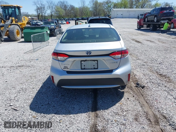 2021 Toyota Corolla Hybrid LE with VIN JTDEAMDE5MJ022110, listed as a IAAI auction lot 41912920 with 59,198 mi miles. Bid and sale history available at carsss.com. Image 16.