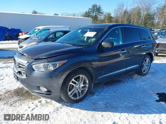 2013 Infiniti JX35 with VIN 5N1AL0MM6DC314048, listed as a IAAI auction lot 41393672 with 158,073 mi miles. Bid and sale history available at carsss.com. Image 17.