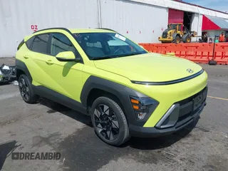 2024 Hyundai Kona SEL with VIN KM8HBCAB8RU075660, listed as a IAAI auction lot 42555457 with 19,162 mi miles and . Bid and sale history available at DreamBid. Image 1.