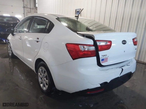 2012 Kia Rio LX with VIN KNADM4A30C6057030, listed as a IAAI auction lot 41570745 with 153,231 mi miles. Bid and sale history available at carsss.com. Image 3.