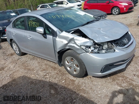 2014 Honda Civic Sedan LX with VIN 19XFB2F59EE010303, listed as a IAAI auction lot 41942211 with 118,530 mi miles. Bid and sale history available at carsss.com. Image 1.