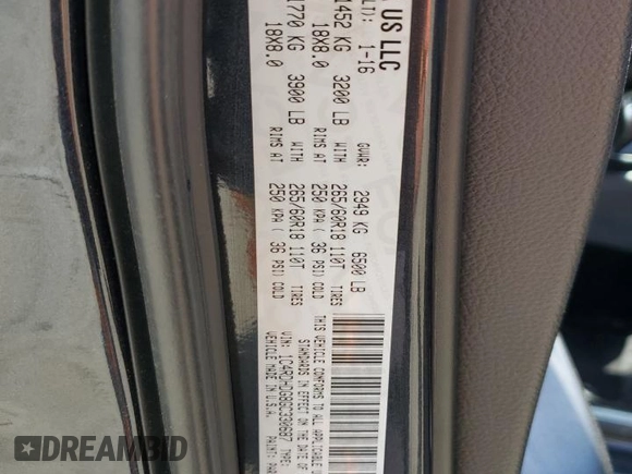 2016 Dodge Durango Limited with VIN 1C4RDHDG8GC330687, listed as a Copart auction lot 54764805 with 102,395 mi miles and Salvage title. Bid and sale history available at DreamBid. Image 13.