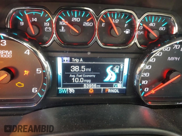 2019 Chevrolet Silverado 1500 LT with VIN 2GCVKPEC5K1107063, listed as a Copart auction lot 48701135 with 53,956 mi miles and Salvage Title. Bid and sale history available at DreamBid. Image 9.