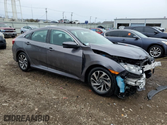 2016 Honda Civic EX with VIN 19XFC2F73GE091722, listed as a Copart auction lot 51637745 with 83,712 mi miles and Salvage Title. Bid and sale history available at DreamBid. Image 4.