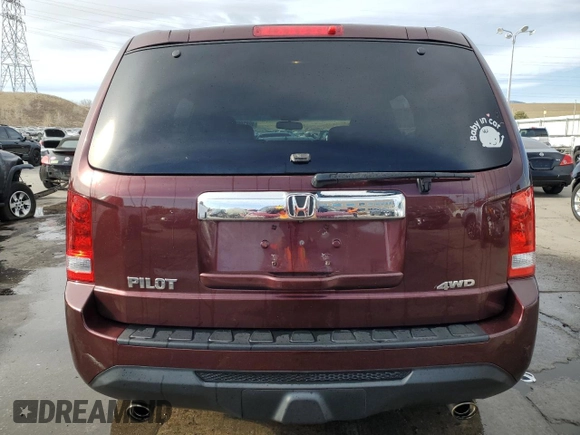 2012 Honda Pilot EX-L with VIN 5FNYF4H75CB080928, listed as a Copart auction lot 49820995 with 182,927 mi miles and Salvage Title. Bid and sale history available at DreamBid. Image 6.