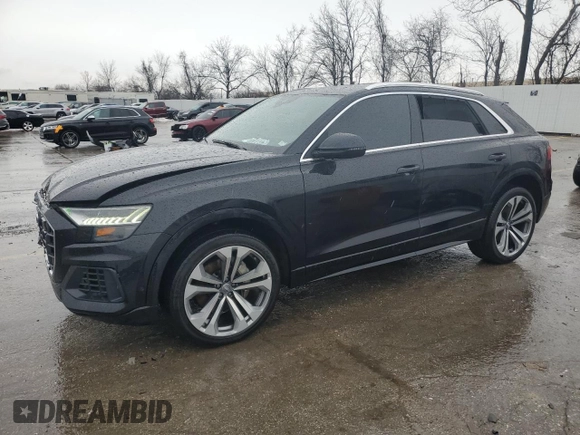2019 Audi Q8 Prestige z VIN WA1CVBF17KD033495, wystawiony jako Copart lot #43516605 z przebiegiem 61 202 mil mil oraz Szkoda całkowita • Salvage title. Historia ofert i sprzedaży dostępna na DreamBid. Obrazek 1.