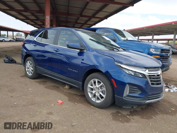 2022 Chevrolet Equinox LT z VIN 3GNAXKEV2NL148216, wystawiony jako IAAI lot #42185177 z przebiegiem 62 667 mil mil oraz . Historia ofert i sprzedaży dostępna na DreamBid. Obrazek 1.