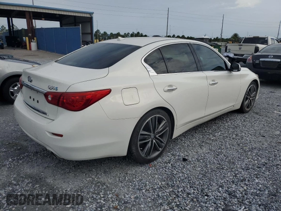 2014 Infiniti Q50 Hybrid Premium with VIN JN1AV7AP0EM692306, listed as a Copart auction lot 63067025 with 83,452 mi miles and Clean title. Bid and sale history available at DreamBid. Image 3.