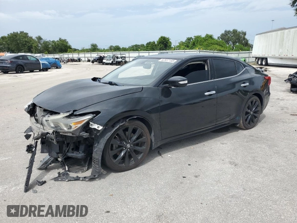2017 Nissan Maxima SV with VIN 1N4AA6AP3HC434039, listed as a Copart auction lot 62537155 with 126,367 mi miles and Salvage title. Bid and sale history available at DreamBid. Image 1.