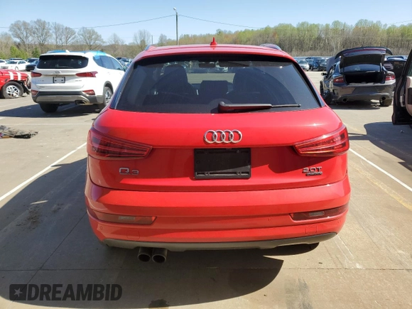 2018 Audi Q3 Premium with VIN WA1ECCFS7JR030191, listed as a Copart auction lot 52541035 with 82,903 mi miles and Salvage title. Bid and sale history available at DreamBid. Image 6.