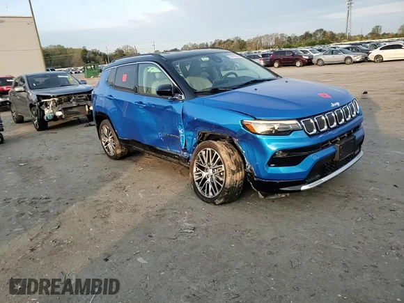 2022 Jeep Compass Limited with VIN 3C4NJDCB6NT105806, listed as a Copart auction lot 52670825 with 15,417 mi miles and Salvage title. Bid and sale history available at DreamBid. Image 11.