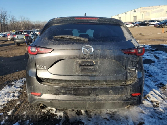 2023 Mazda CX-5 Signature with VIN JM3KFBXY8P0258573, listed as a Copart auction lot 42615075 with 18,916 mi miles and Salvage Title. Bid and sale history available at carsss.com. Image 6.