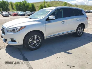 2019 Infiniti QX60 Pure with VIN 5N1DL0MM1KC511882, listed as a Copart auction lot 62567665 with 38,520 mi miles and Salvage title. Bid and sale history available at DreamBid. Image 1.