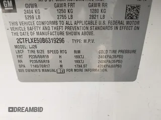 2011 GMC Terrain SLT-2 with VIN 2CTFLXE50B6319296, listed as a IAAI auction lot 41358871 with 159,511 mi miles. Bid and sale history available at carsss.com. Image 9.
