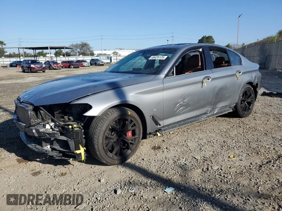 2023 BMW 5 Series 540i with VIN WBA53BJ06PWY00135, listed as a Copart auction lot 46426125 with 49,024 mi miles and Salvage title. Bid and sale history available at DreamBid. Image 1.