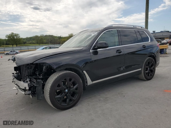 2022 BMW X7 xDrive40i with VIN 5UXCW2C05N9N00658, listed as a Copart auction lot 52007945 with 23,690 mi miles and Salvage Title. Bid and sale history available at carsss.com. Image 1.
