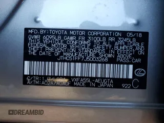 2018 Lexus LS with VIN JTHC51FF7J5003268, listed as a Copart auction lot 80118784 with 55,076 mi miles and Salvage Title. Bid and sale history available at carsss.com. Image 12.