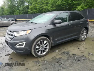 2015 Ford Edge Titanium z VIN 2FMPK4K84FBB82386, wystawiony jako Copart lot #56386655 z przebiegiem 87 959 mil mil oraz Szkody całkowita. Historia ofert i sprzedaży dostępna na DreamBid. Obrazek 1.