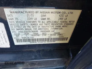 2005 Nissan Altima 2.5 S with VIN 1N4AL11D25C366699, listed as a IAAI auction lot 41889759 with 196,201 mi miles. Bid and sale history available at carsss.com. Image 9.