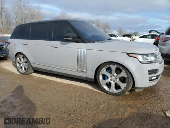2017 Land Rover Range Rover with VIN SALGS5FE8HA347325, listed as a Copart auction lot 43391445 with 92,181 mi miles and Clean title. Bid and sale history available at DreamBid. Image 4.