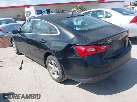 2016 Chevrolet Malibu LS with VIN 1G1ZB5ST9GF210764, listed as a IAAI auction lot 42576340 with 160,976 mi miles and . Bid and sale history available at DreamBid. Image 3.