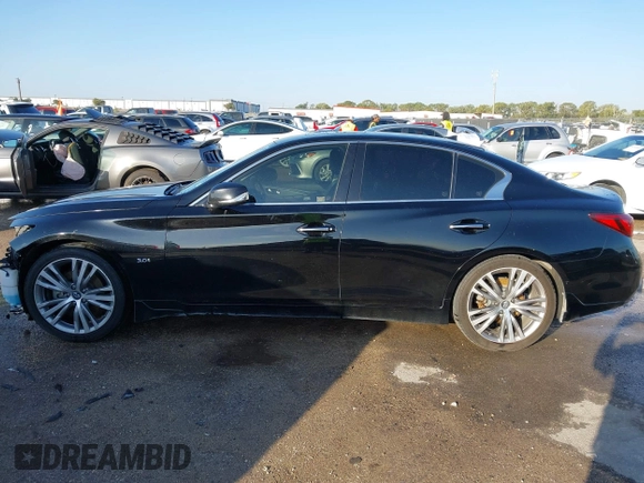 2018 Infiniti Q50 3.0t LUXE with VIN JN1EV7AP2JM359410, listed as a IAAI auction lot 40742721 with 161,858 mi miles. Bid and sale history available at carsss.com. Image 14.