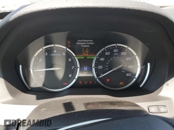 2018 Acura MDX Technology with VIN 5J8YD4H50JL015632, listed as a Copart auction lot 62608615 with 52,999 mi miles and Salvage title. Bid and sale history available at DreamBid. Image 9.